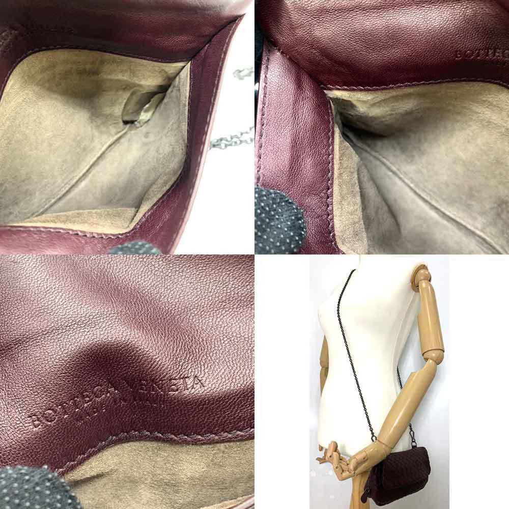 Bottega Veneta Bag Intrecciato Chain Shoulder Reddish Brown Pochette Crossbod... - Picture 6 of 6